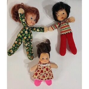 Vtg Mattel Honey Hill Bunch Sweetie IQ Shoe Baby Red Hair Asian Pink Lot Of 3